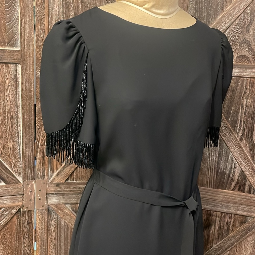 Elegant Black Beaded Dress